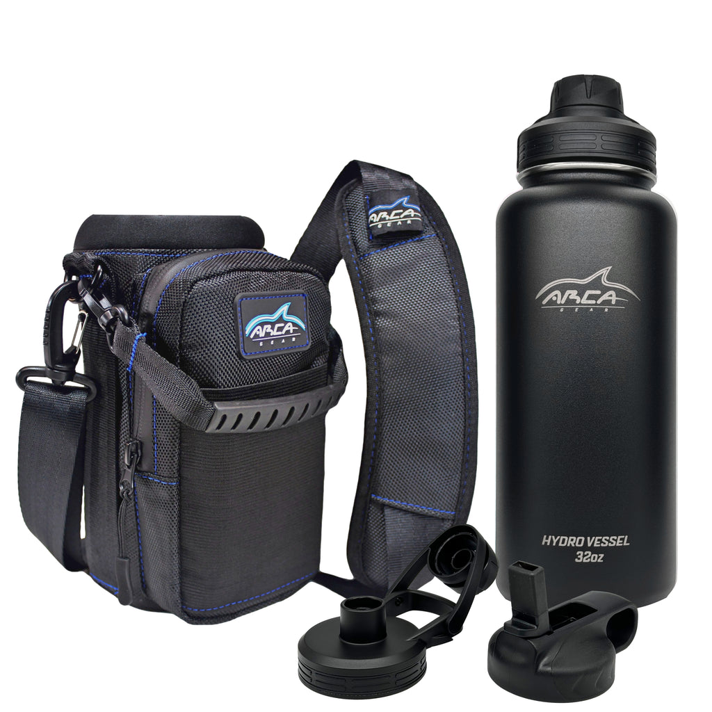 64 Oz Water Bottle Carrier With Shoulder Strap & Built in Wallet Perfect  Carrier for Hydro Flask and Yeti Bottles Arca Gear 