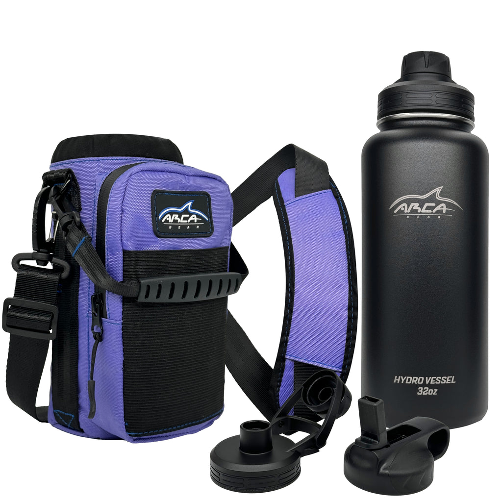 64 Oz Water Bottle Carrier With Shoulder Strap & Built in Wallet Perfect  Carrier for Hydro Flask and Yeti Bottles Arca Gear 
