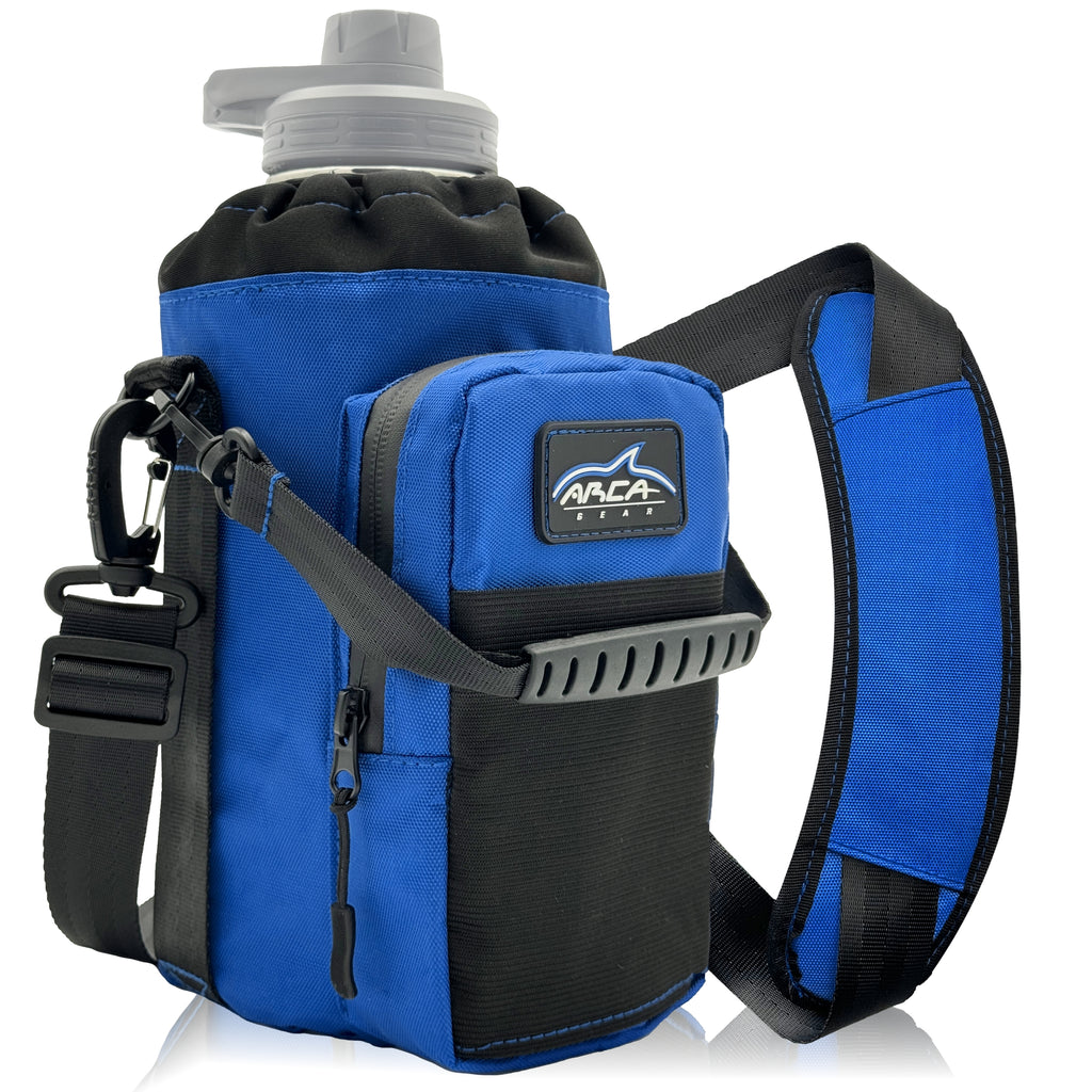 Arca Gear 40 oz Hydro Carrier - Stainless Water Bottle Holder with Shoulder Strap Lagoon Blue