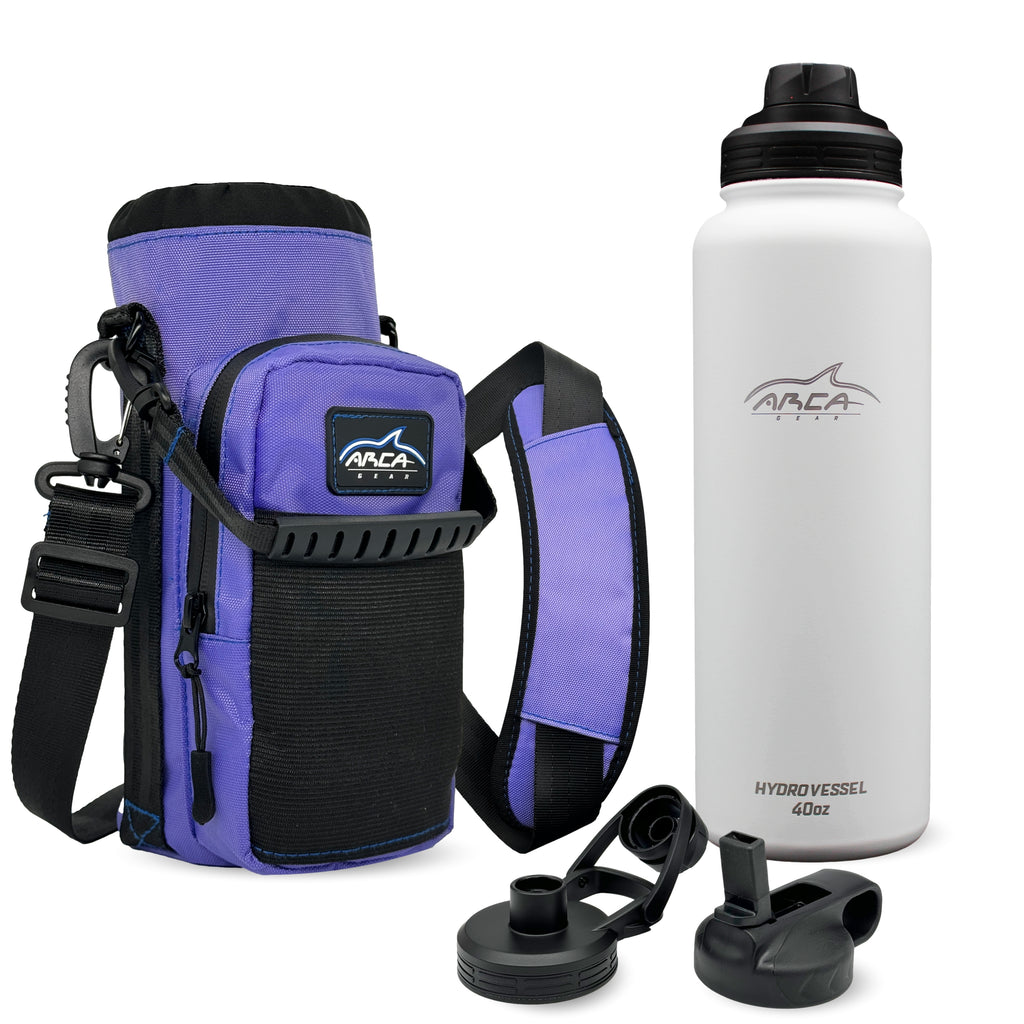 Arca Gear 32 oz Hydro Vessel & Hydro Carrier Combo Pack - Insulated Stainless Water Bottle and Carrier